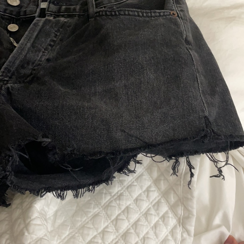 Agolde black denim shorts - Picture 7 of 8